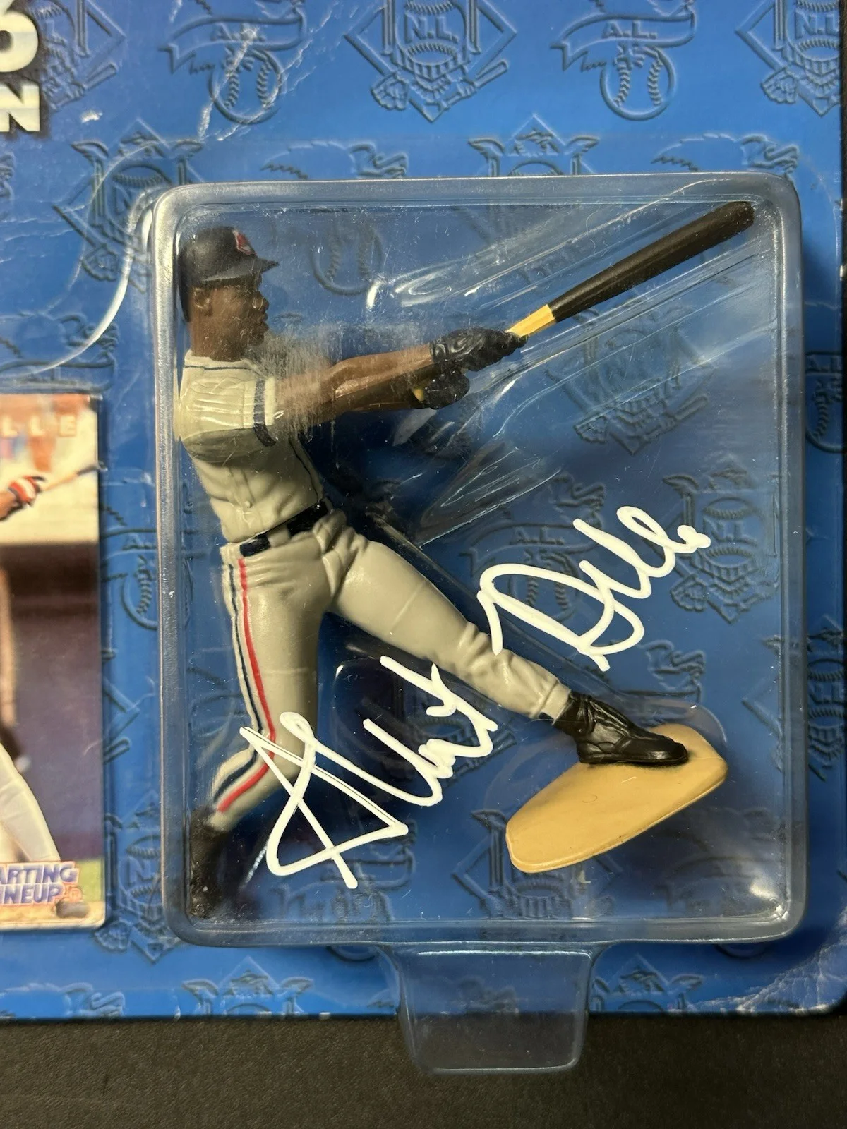 Albert Belle — Albert Belle Starting Lineup Cleveland Indians Signed Figure JSA COA w/ PROOF, изображение 2