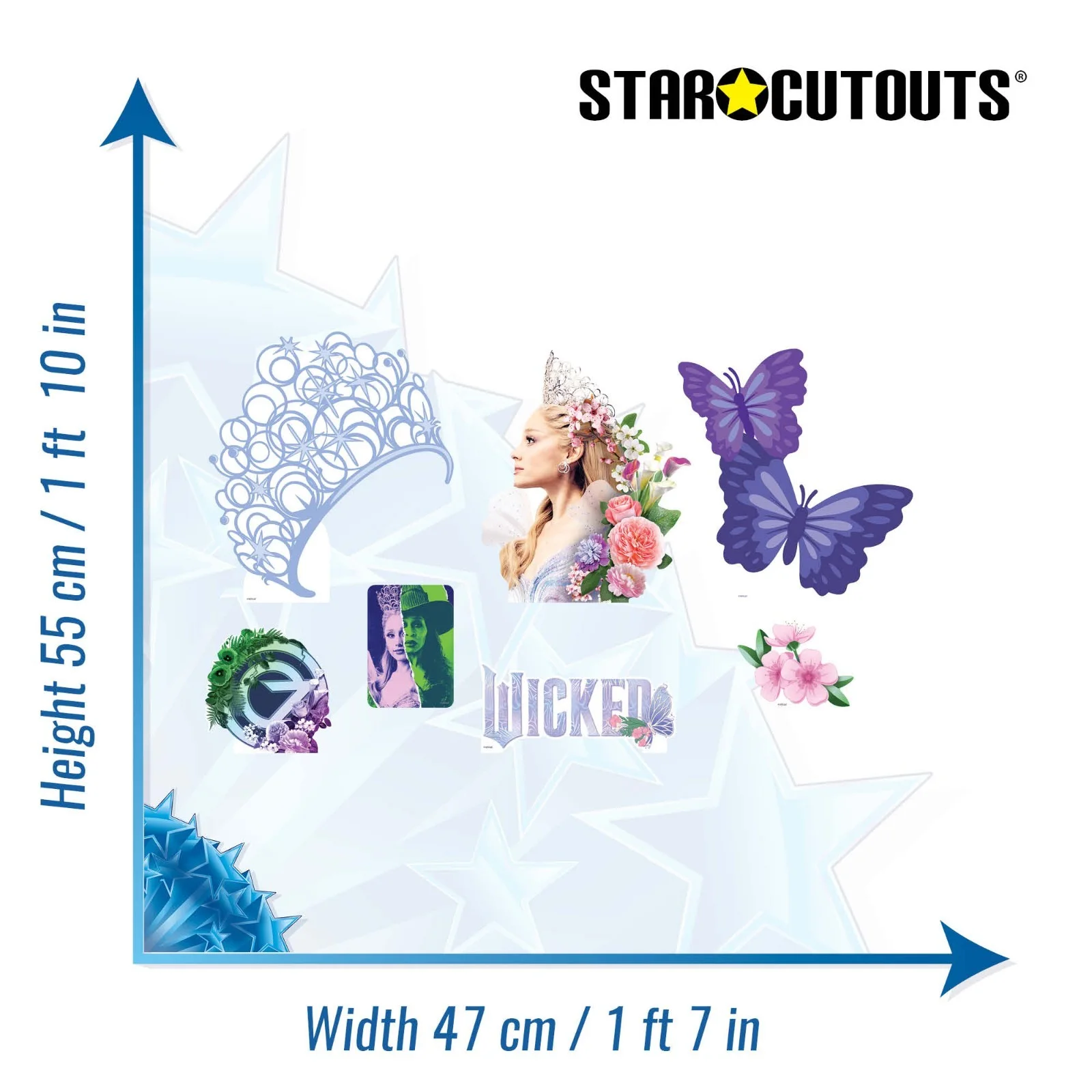 Wicked: For Good Glinda Cardboard Multi Pack of Mini Standees and Decorations, изображение 3