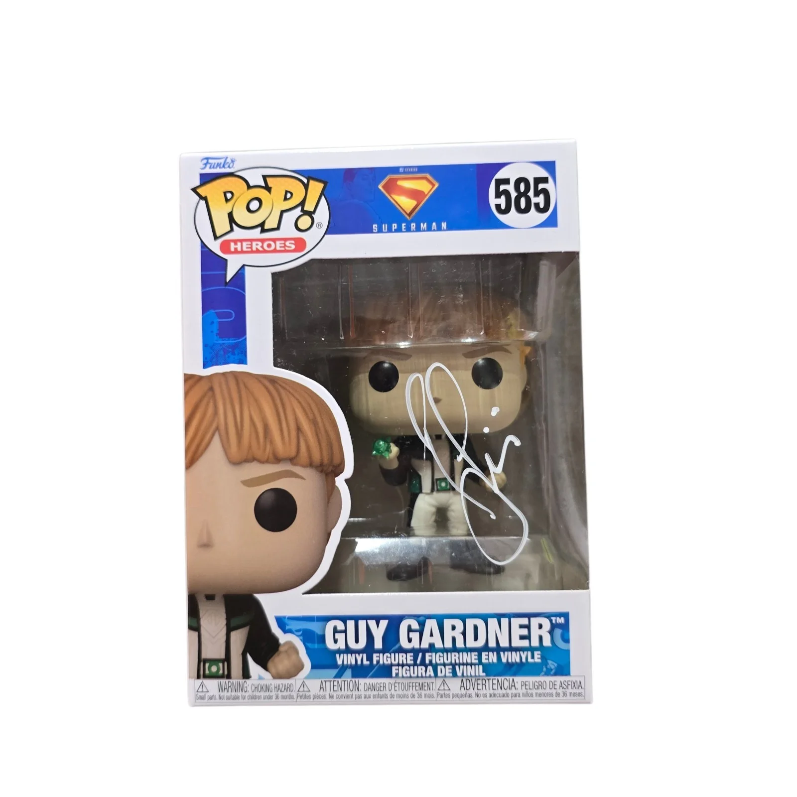 Nathan Fillion — Nathan Fillion Signed Guy Gardener Funko 585 Superman SWAU Authenticated RARE