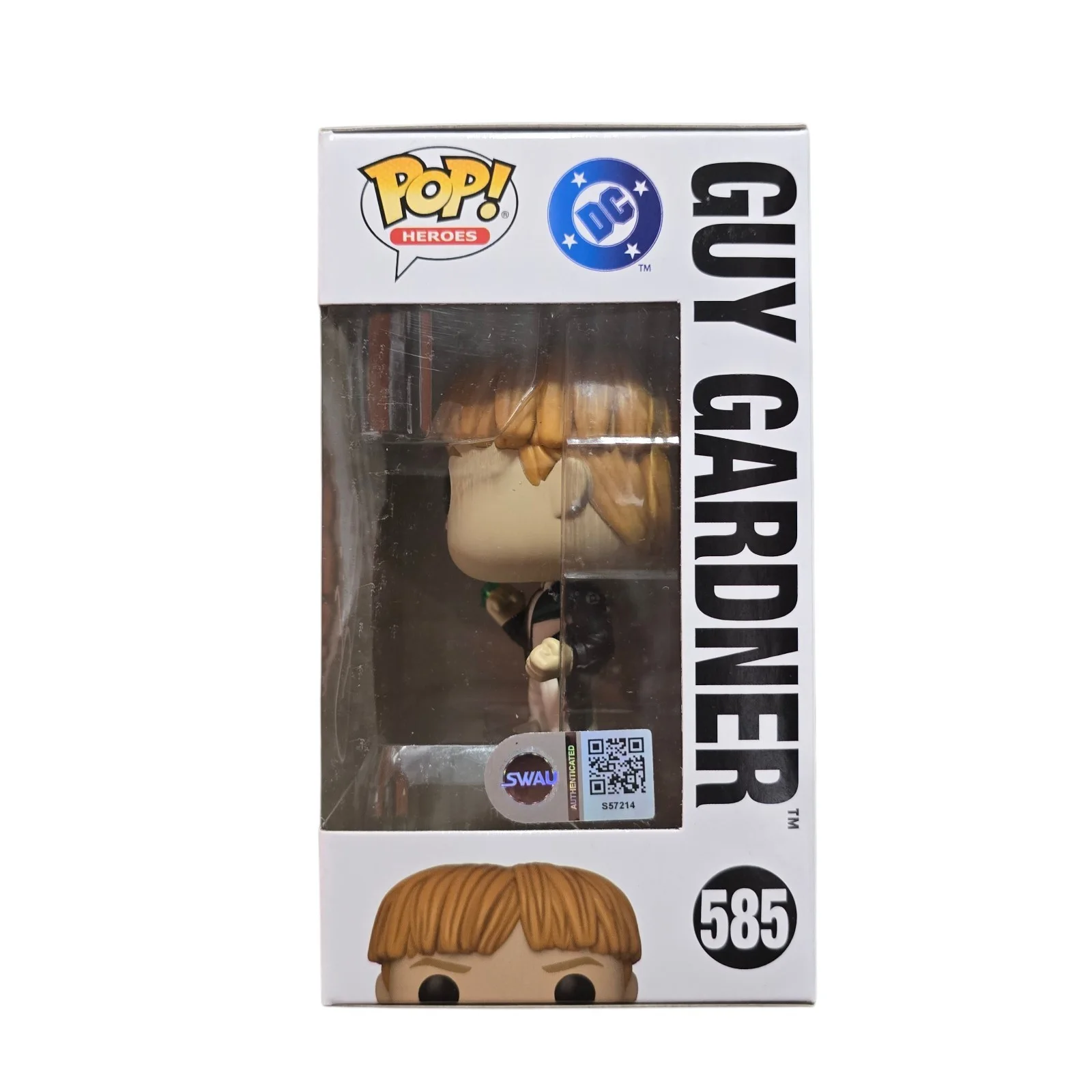 Nathan Fillion — Nathan Fillion Signed Guy Gardener Funko 585 Superman SWAU Authenticated RARE, image 2