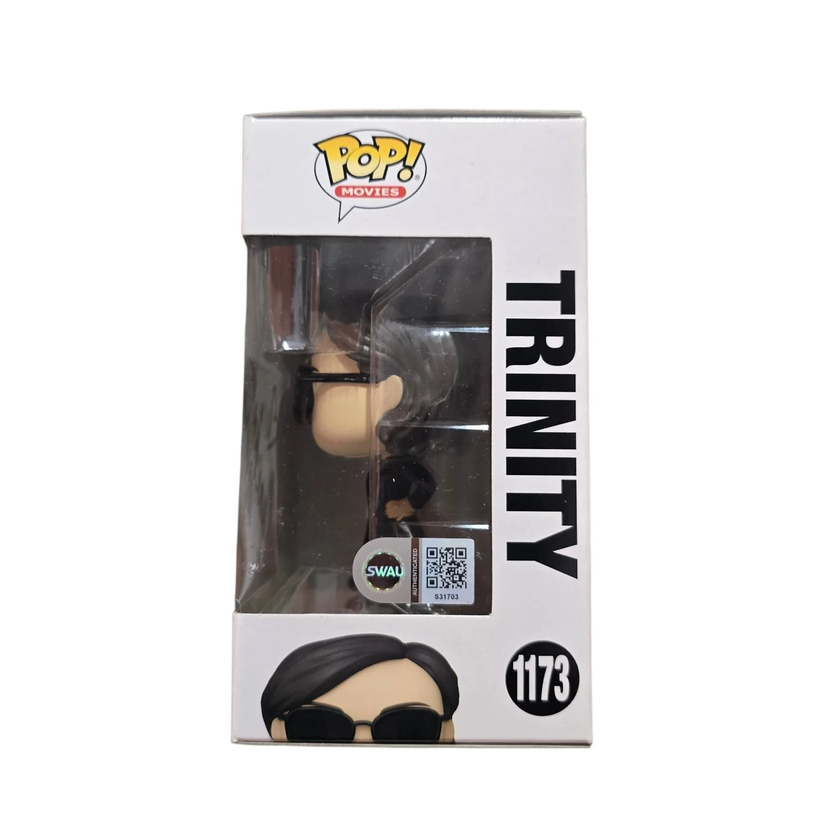 carrie-anne moss — Carrie-Anne Moss Signed Trinity Funko 1173 The Matrix SWAU Authenticated RARE, image 2