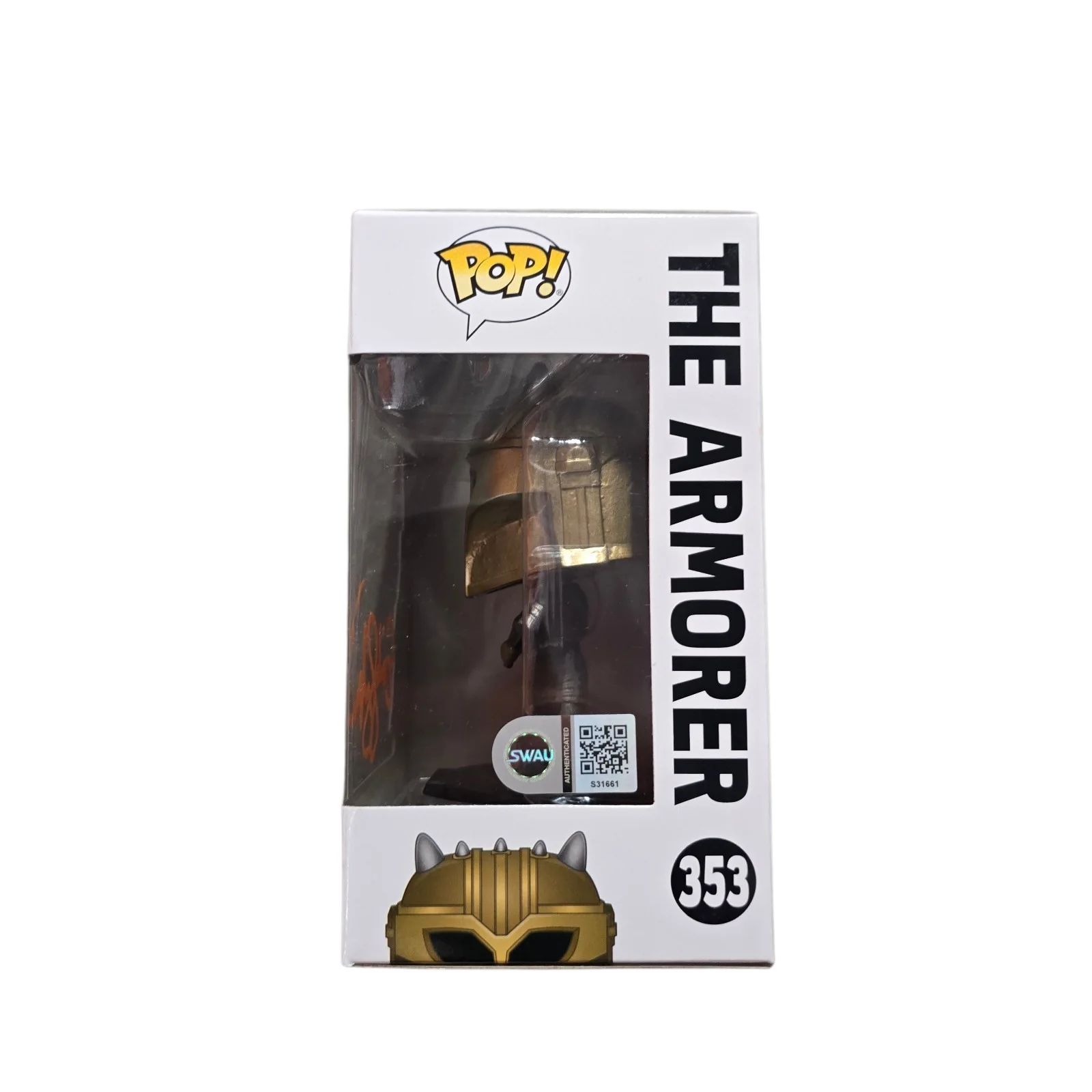 Emily Swallow — Emily Swallow Signed Armorer Funko 363 Mandalorian SWAU Authenticated RARE, image 2