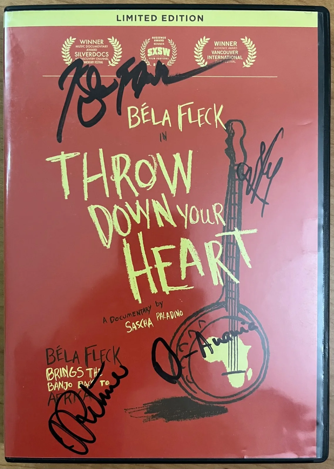 BELA FLECK | SIGNED DVD/CD | Throw Down Your Heart Limited Edition | AUTOGRAPHED, image 2