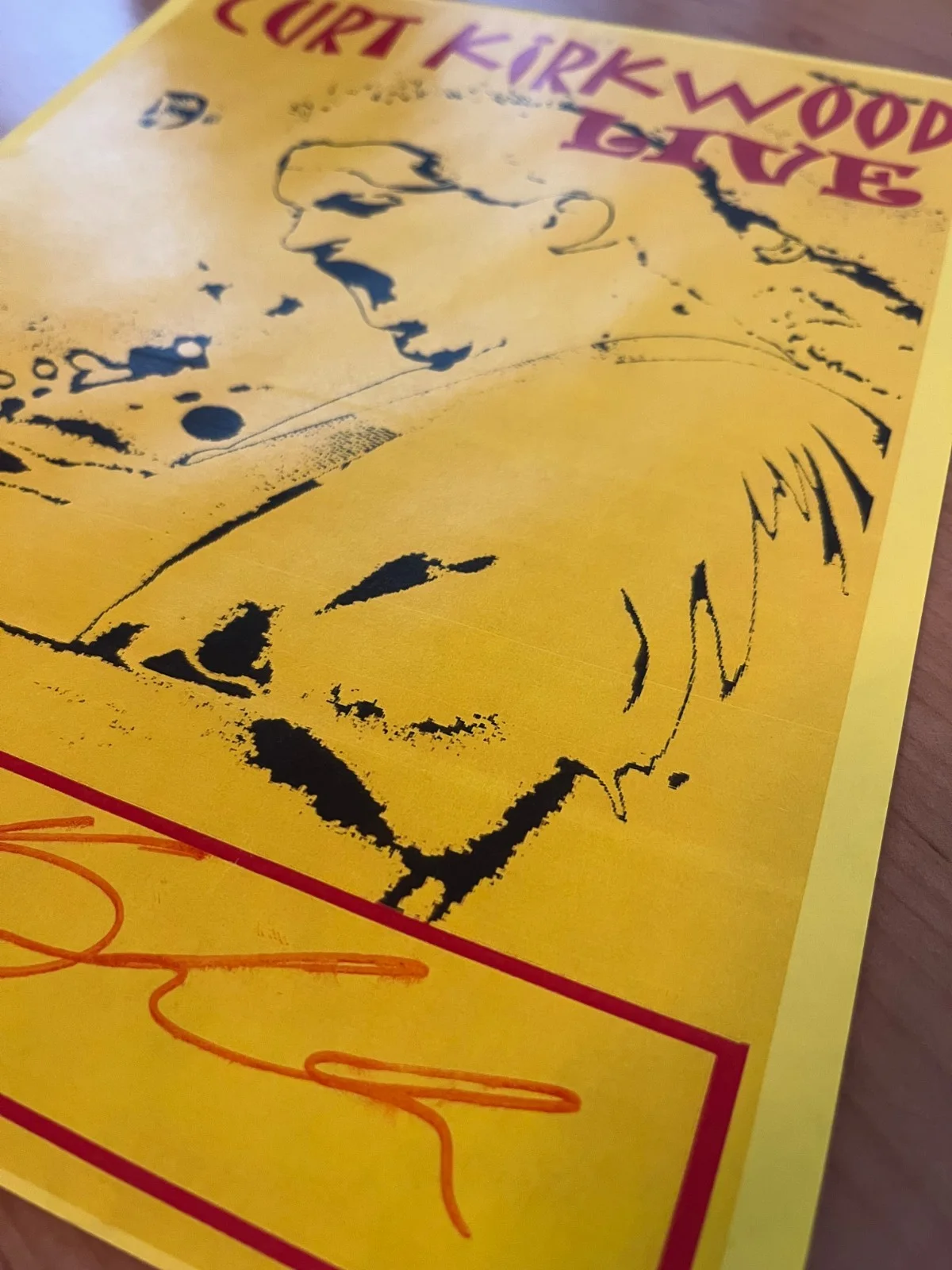Curt Kirkwood | SIGNED 8.5 x 11 Promo Poster | Early 2000s Solo Show | AUTOGRAPH, изображение 2