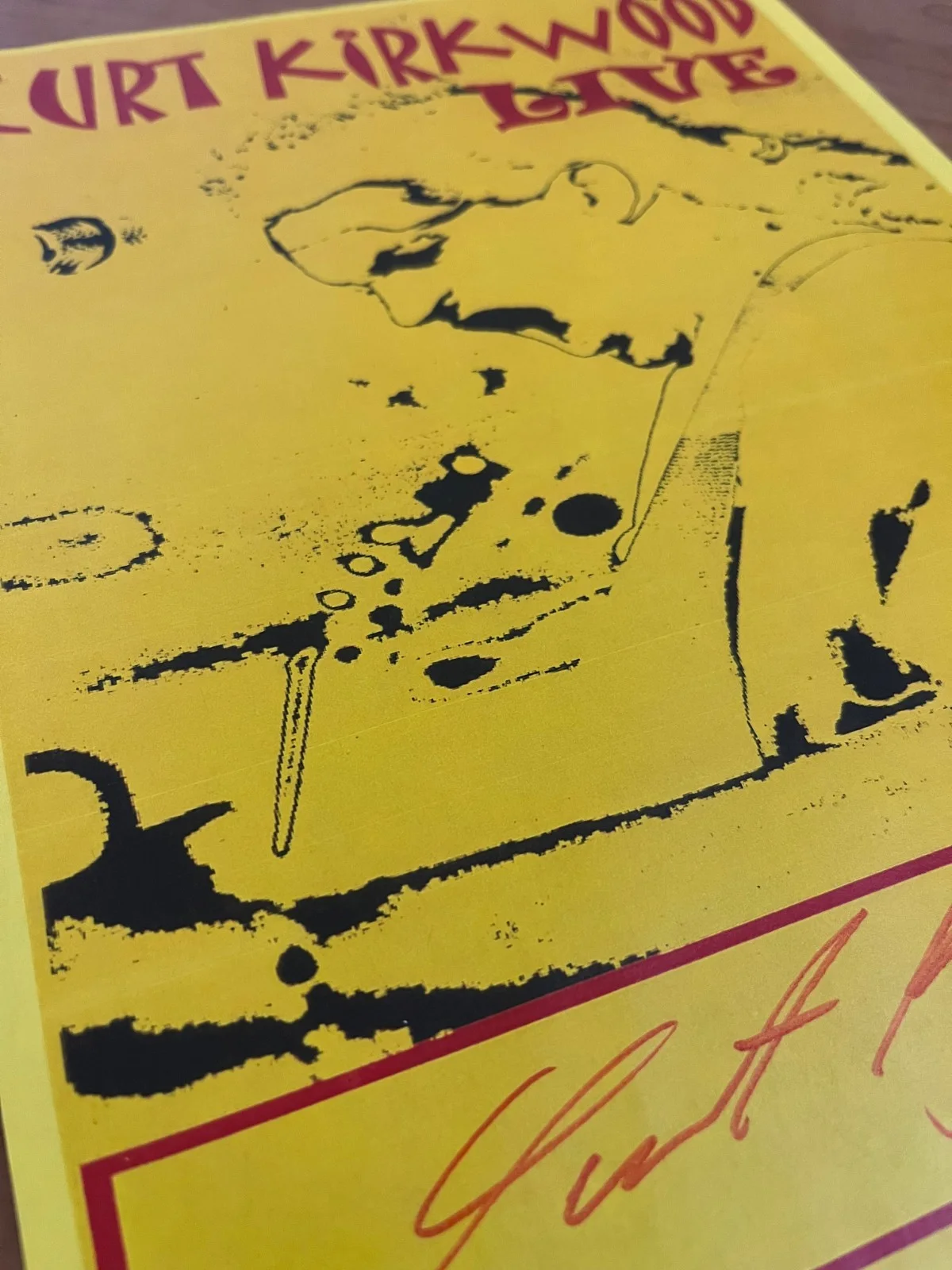 Curt Kirkwood | SIGNED 8.5 x 11 Promo Poster | Early 2000s Solo Show | AUTOGRAPH, изображение 3