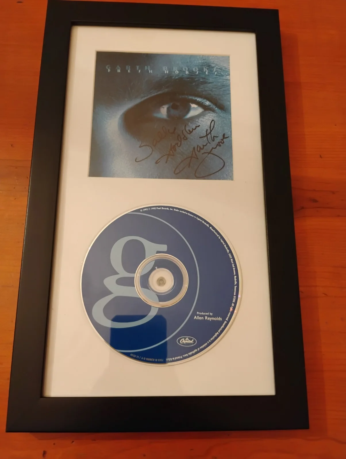 Garth Brooks Autographed CD Framed Fresh Horses Signed In Person, image 2