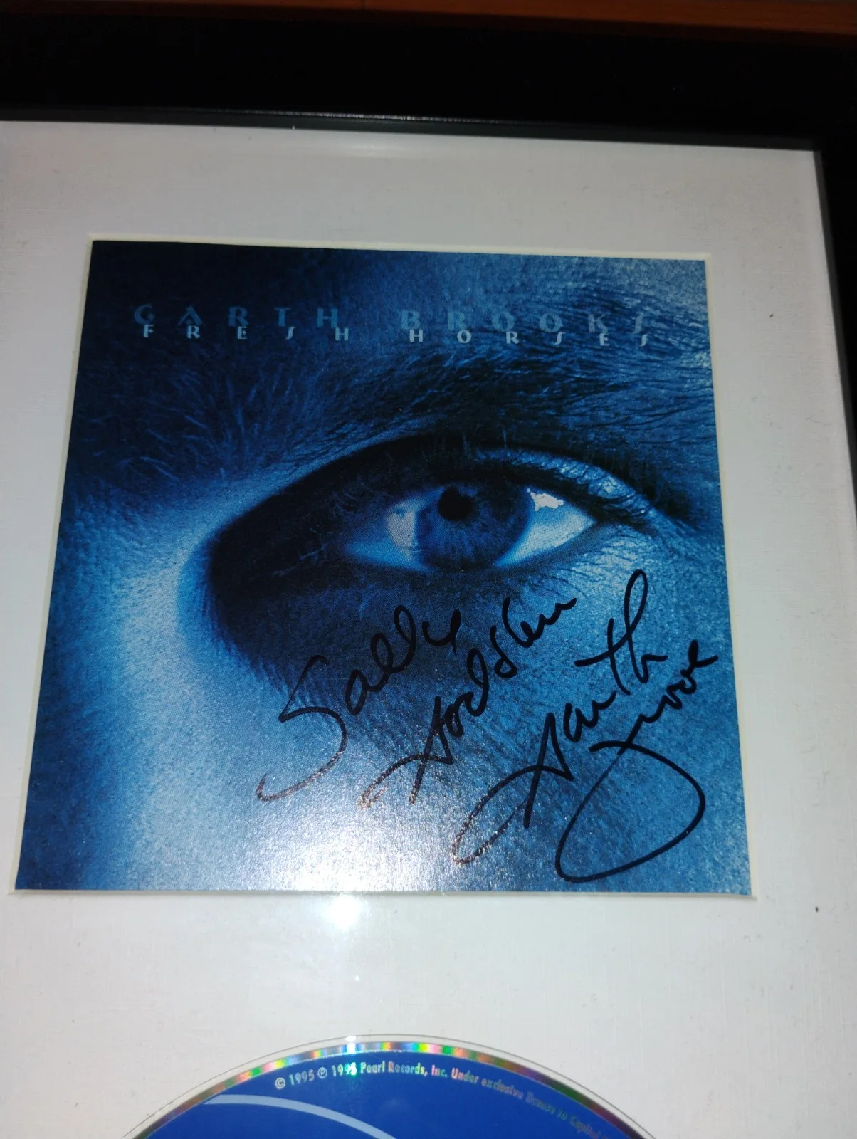 Garth Brooks Autographed CD Framed Fresh Horses Signed In Person, image 3