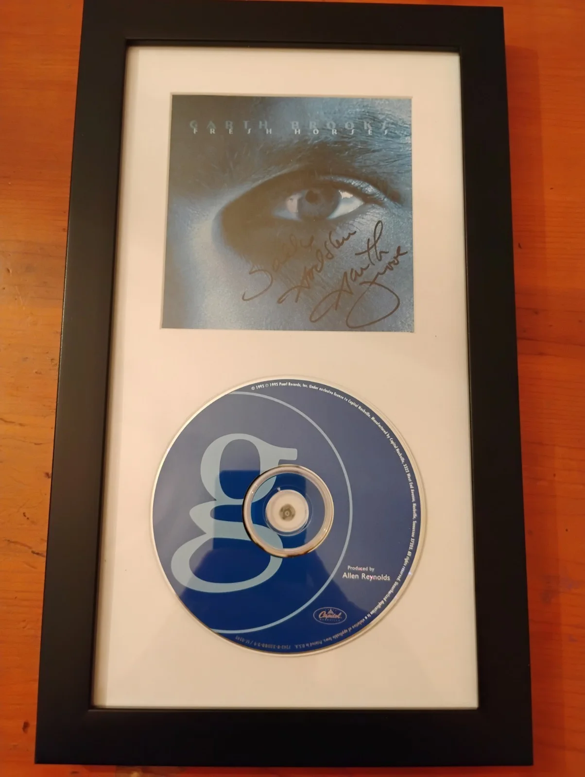 Garth Brooks Autographed CD Framed Fresh Horses Signed In Person, image 5