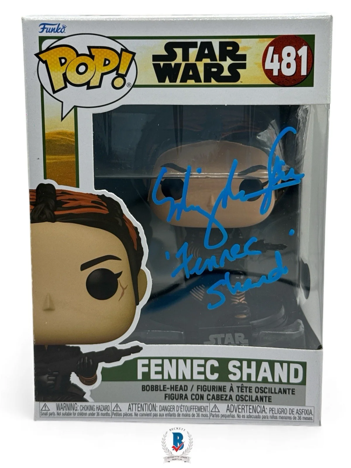 Ming-Na Wen — Ming-Na Wen Autograph Signed Star Wars Fennec Shand Funko Pop with Beckett COA