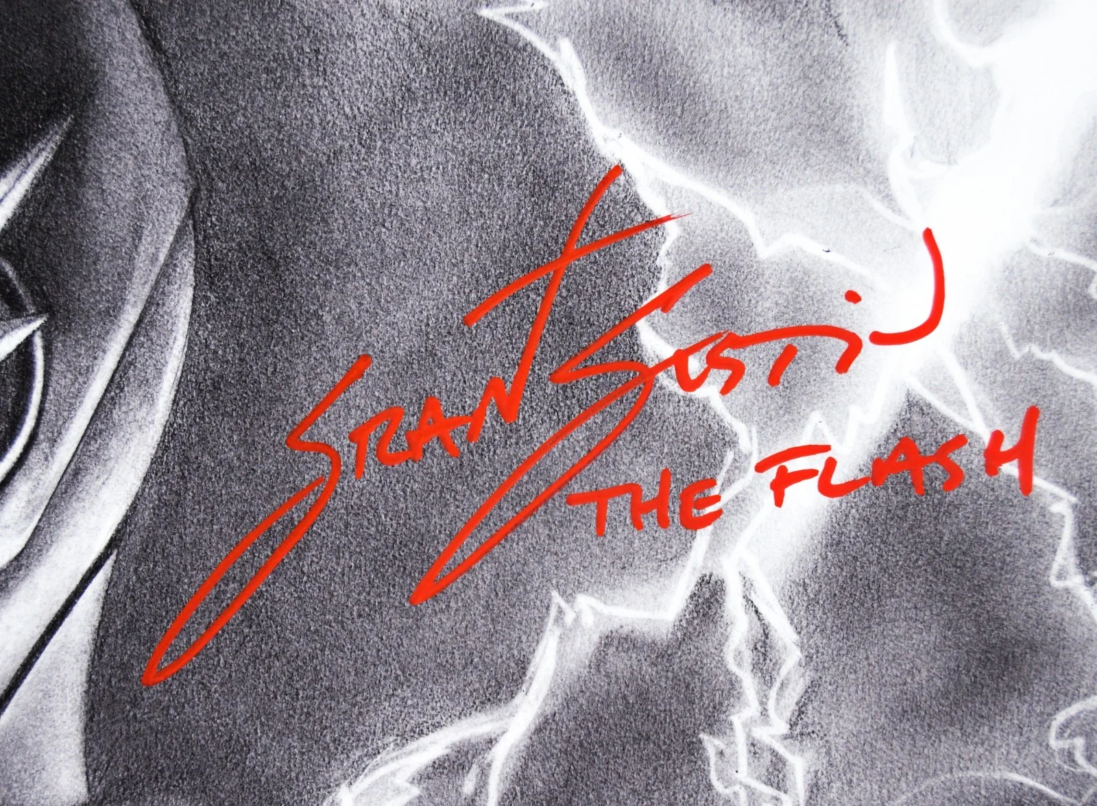 Grant Gustin — GRANT GUSTIN Signed 14x17 Giclee Print Flash artist Amanda Cagle JSA #CI13915, изображение 2