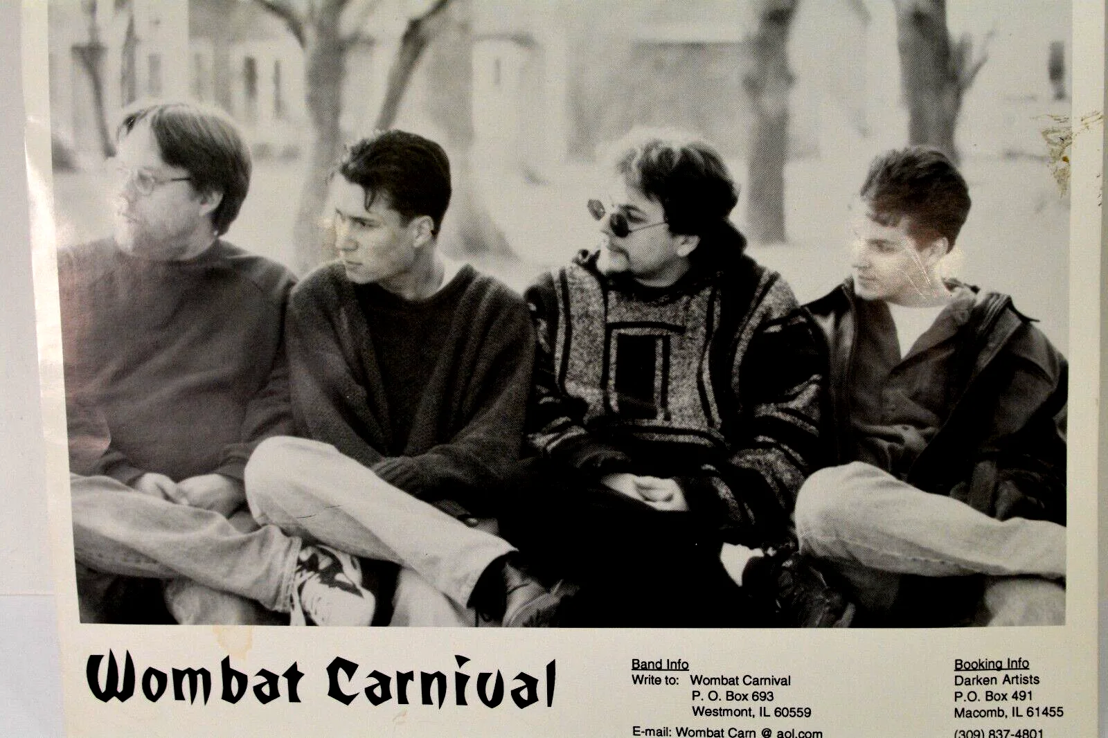 Wombat Carnival Artist Talent Promotional Photo 1990s, изображение 3