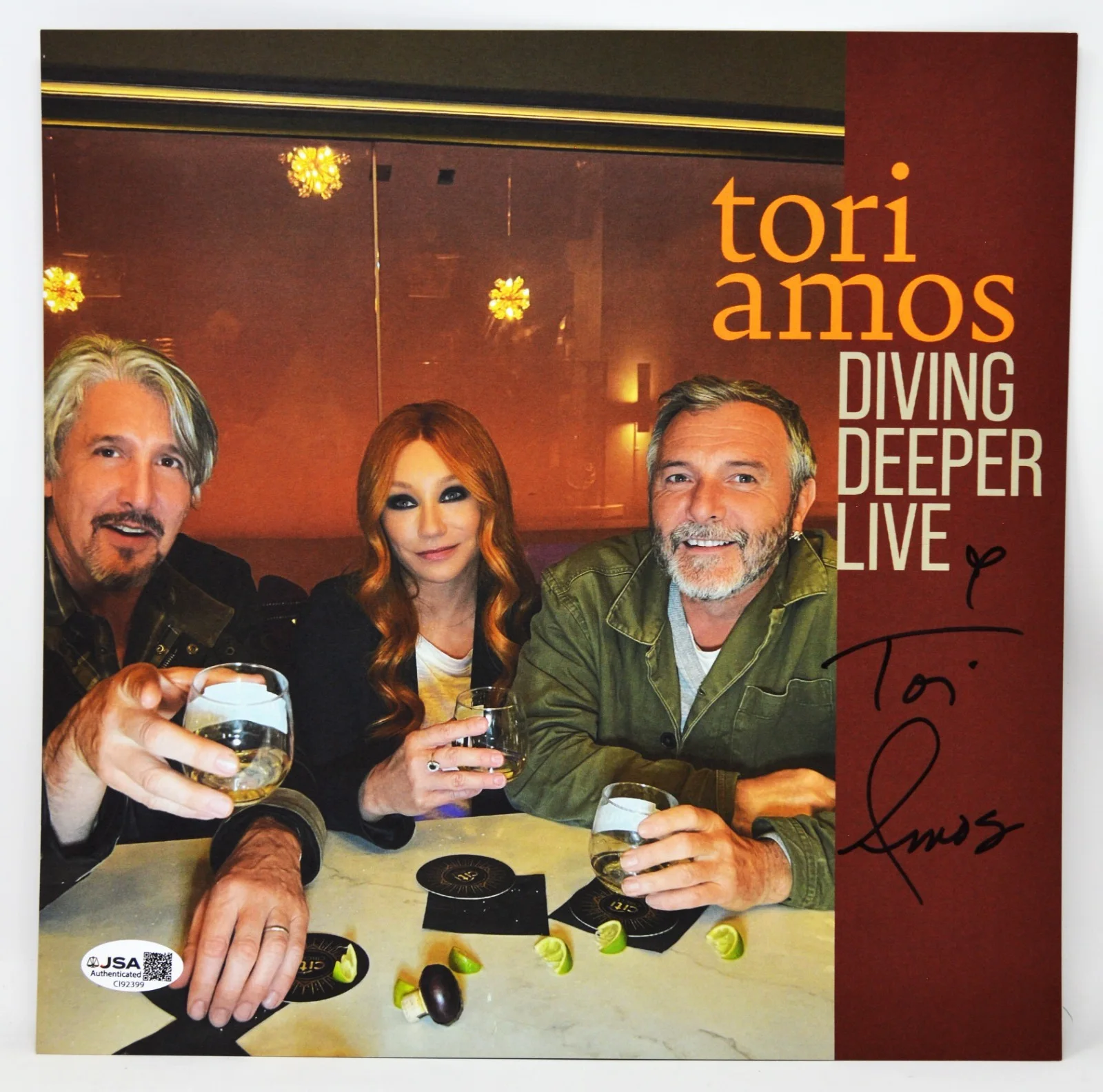 TORI AMOS "Diving Deeper Live" LP Album w/Signed Art Print JSA #CI92399, изображение 2