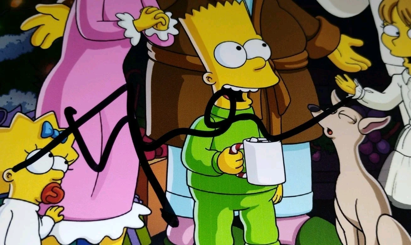 ANDREA BOCELLI OPERA ICON SIGNED FELIZ NAVIDAD THE SIMPSON'S XMAS 11X14 PHOTO, изображение 2