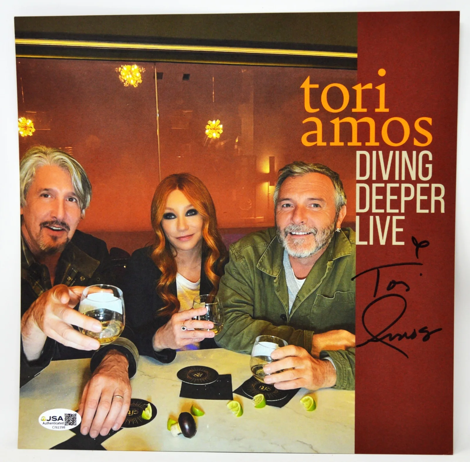 TORI AMOS "Diving Deeper Live" LP Album w/Signed Art Print JSA #CI92398, image 2