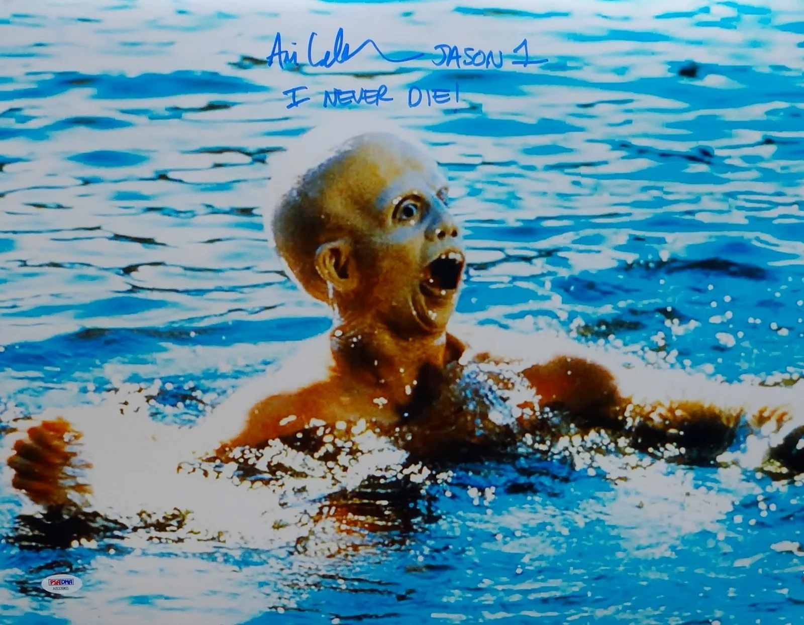 Ari Lehman I Never Die Signed 16x20 Friday The 13th In Water Photo- PSA/DNA Auth, image 4