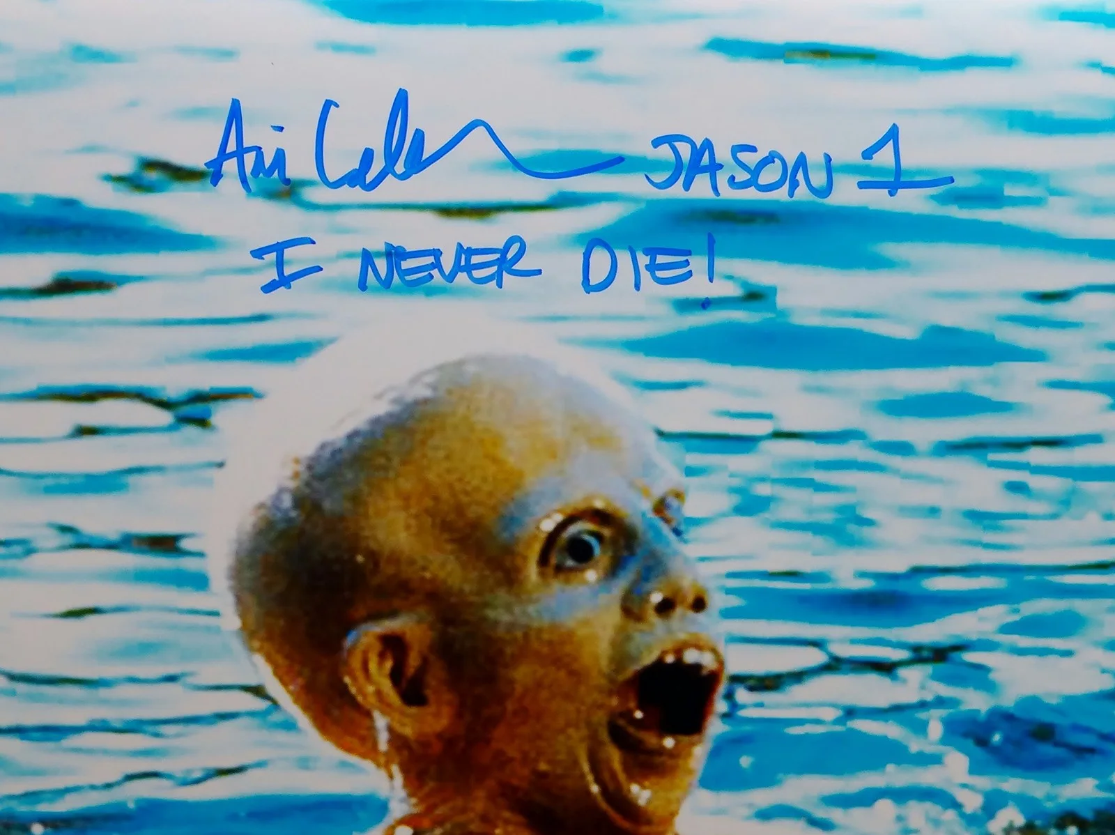 Ari Lehman I Never Die Signed 16x20 Friday The 13th In Water Photo- PSA/DNA Auth, image 5
