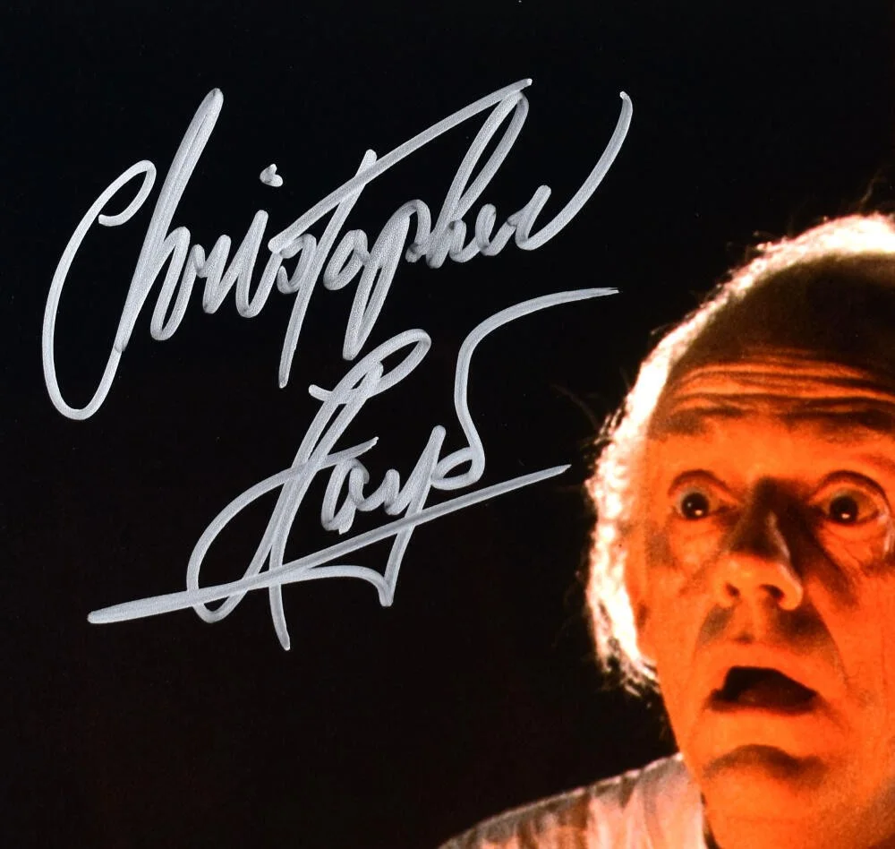 Christopher Lloyd Michael J Fox — Christopher Lloyd Michael J. Fox Signed Back to the Future 16x20 Photo-Beckett W, image 3