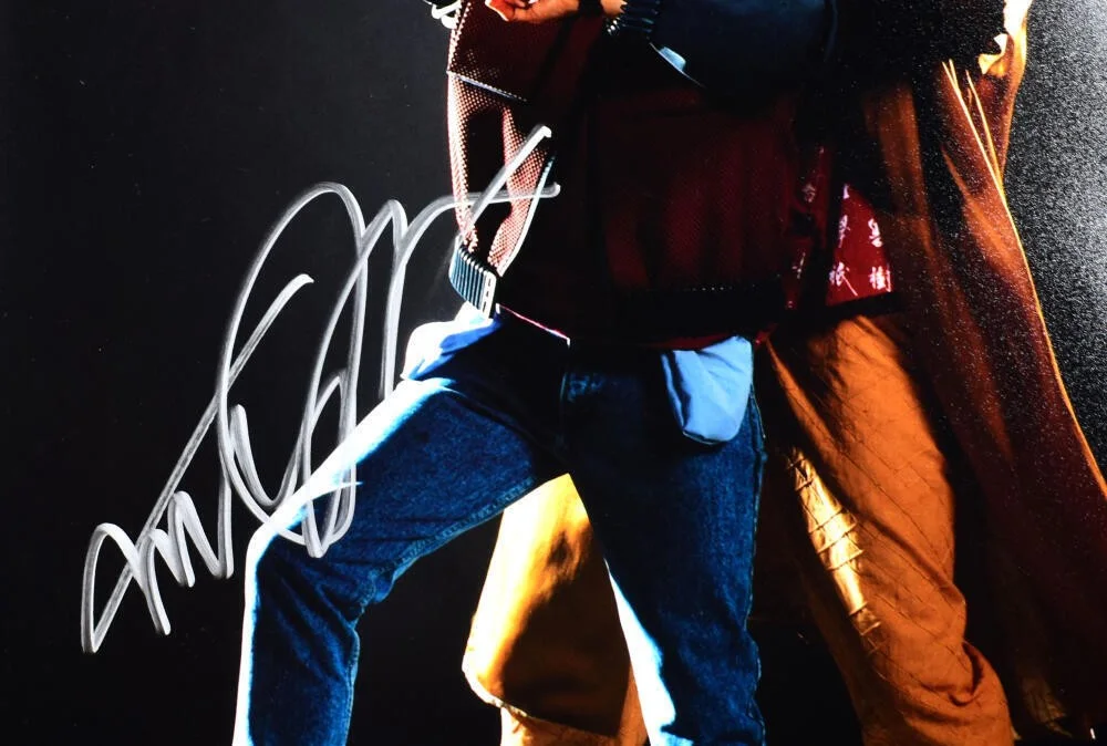 Christopher Lloyd Michael J Fox — Christopher Lloyd Michael J. Fox Signed Back to the Future 16x20 Photo-Beckett W, image 3