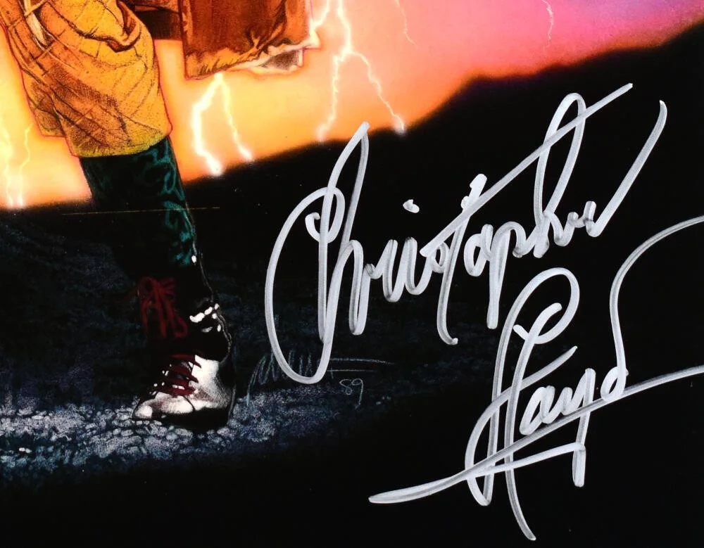 Christopher Lloyd Michael J Fox — Christopher Lloyd Michael J. Fox Signed Back to the Future 16x20 Photo-Beckett W, изображение 2