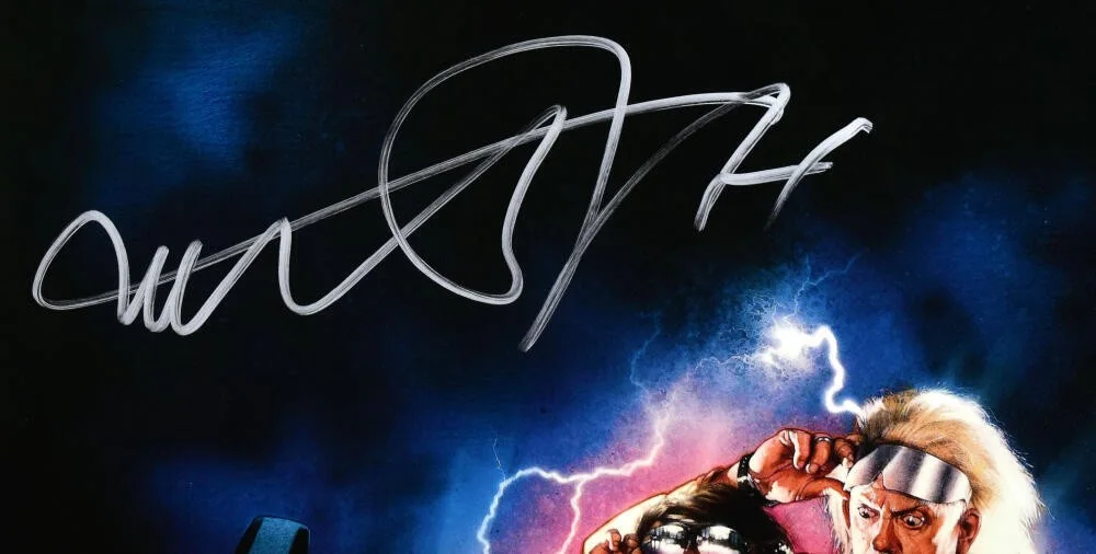 Christopher Lloyd Michael J Fox — Christopher Lloyd Michael J. Fox Signed Back to the Future 16x20 Photo-Beckett W, изображение 3