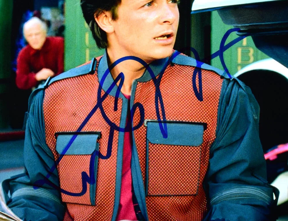 Christopher Lloyd Michael J Fox — Christopher Lloyd Michael J. Fox Signed Back to the Future 16x20 Photo-Beckett W, изображение 3