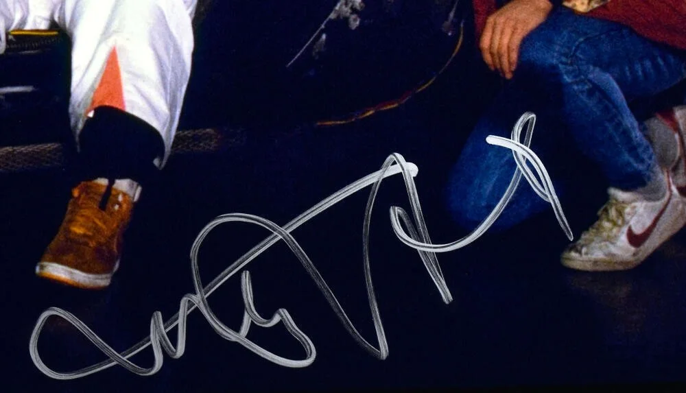 Christopher Lloyd Michael J Fox — Christopher Lloyd Michael J. Fox Signed Back to the Future 16x20 Photo-Beckett W, image 2