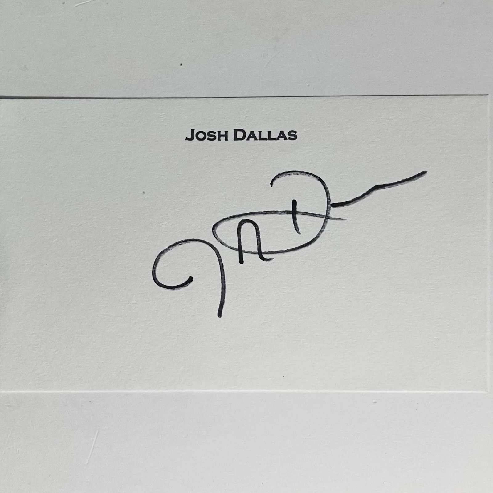 Josh Dallas — THOR ACTOR Signed 3x5 Card / JOSH DALLAS As Fandral / ONCE UPON A TIME, Manifest, image 2