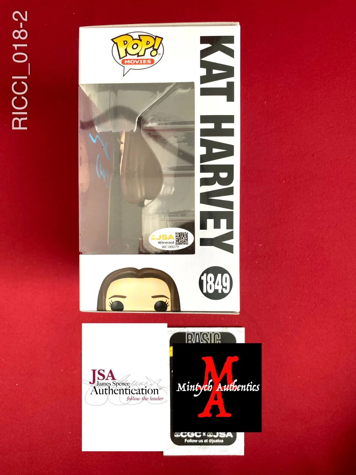 Christina Ricci — Christina Ricci Casper autographed signed Kat Harvey Funko Pop #1849 JSA COA, image 2
