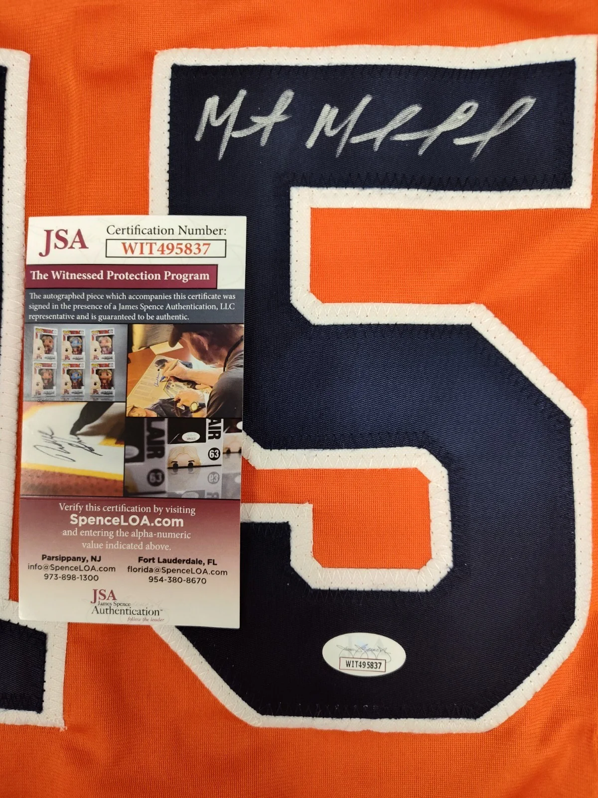Martin Maldonado Signed Houston Astros Custom Jersey Autographed JSA COA, image 2