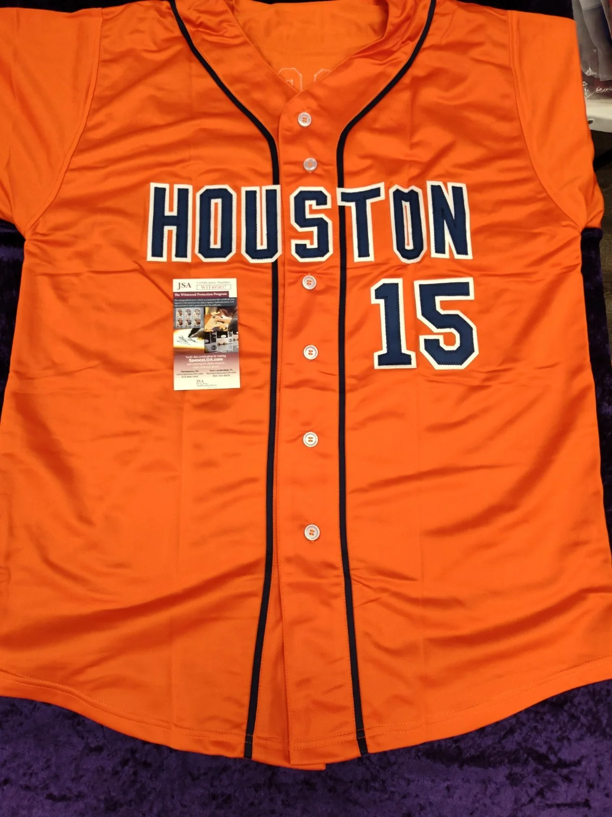 Martin Maldonado Signed Houston Astros Custom Jersey Autographed JSA COA, image 3