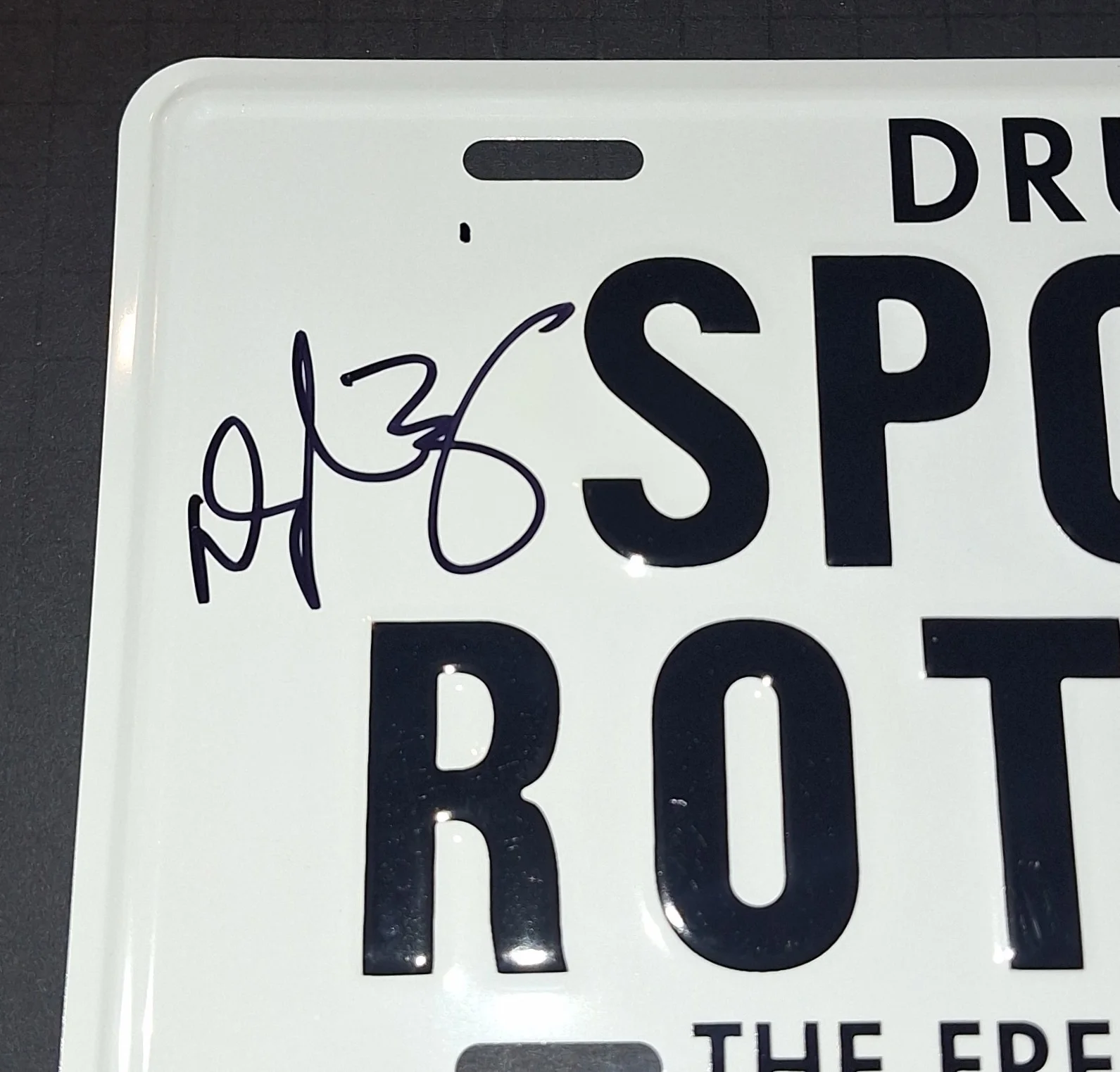 Daphne Zuniga — Daphne Zuniga Signed Autographed License Plate Spoil'd Rott'n JSA COA, image 2