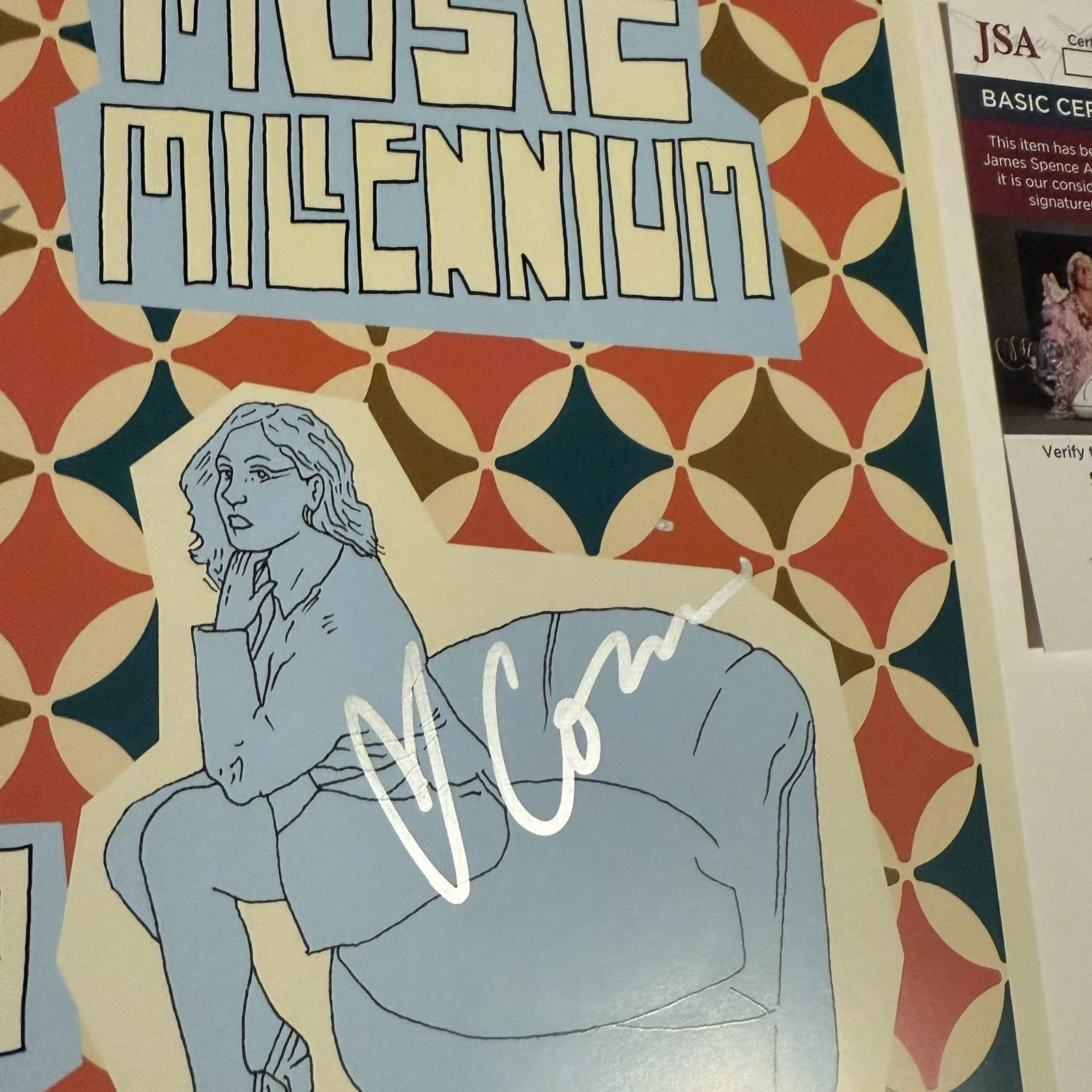 SLEATER KINNEY SIGNED 11x17 POSTER CARRIE BROWNSTEIN CORIN TUCKER JSA COA, image 3