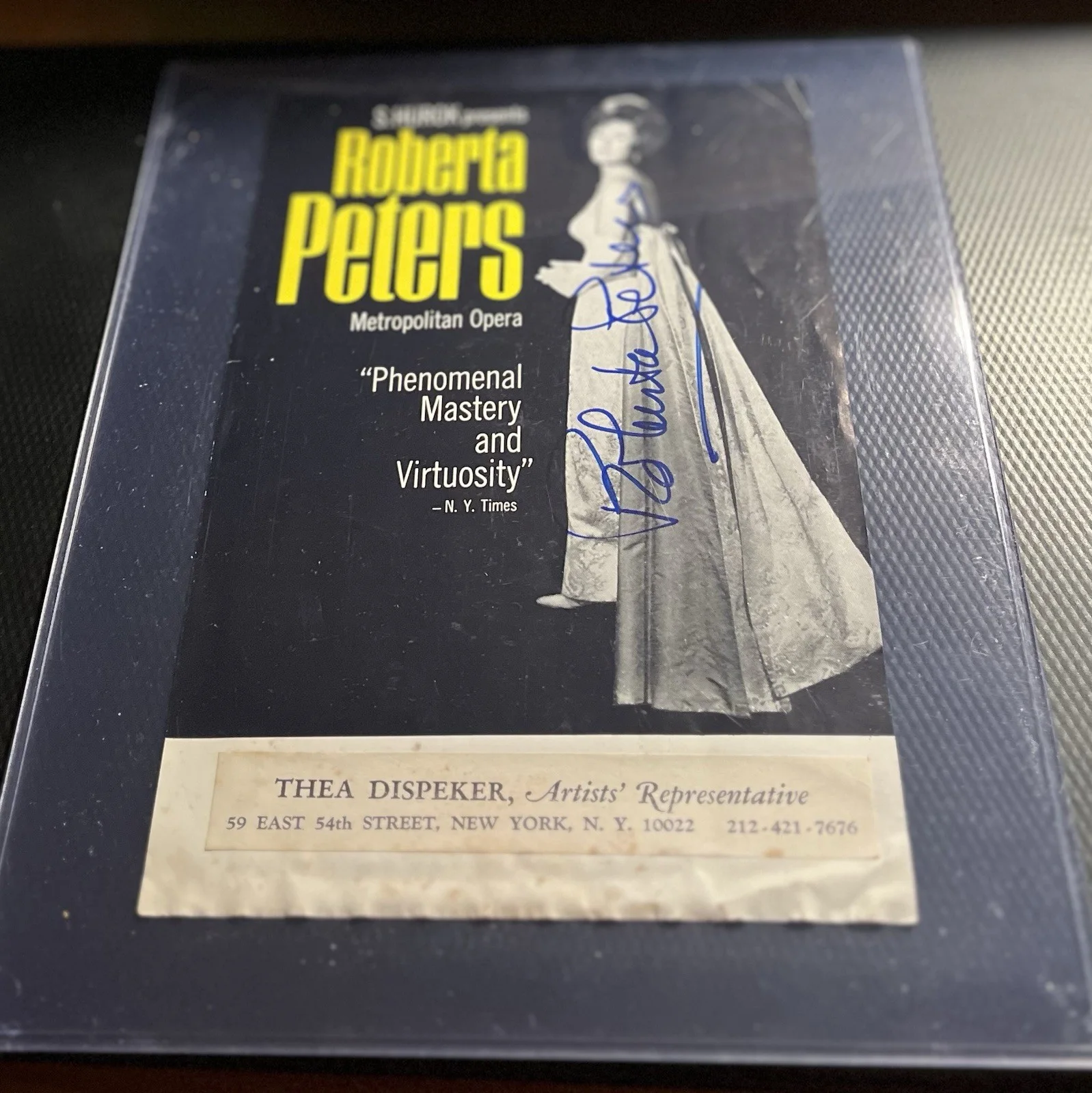 Roberta Peters Metropolitan Opera Singer Signed Cut Sheet w/ COA & Top Loader, image 2