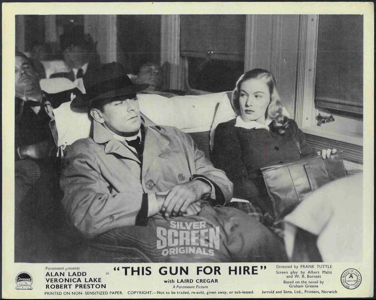 This Gun for Hire 7x ORIGINAL UK FOH Lobby Cards Alan Ladd Veronica Lake 1942, изображение 2