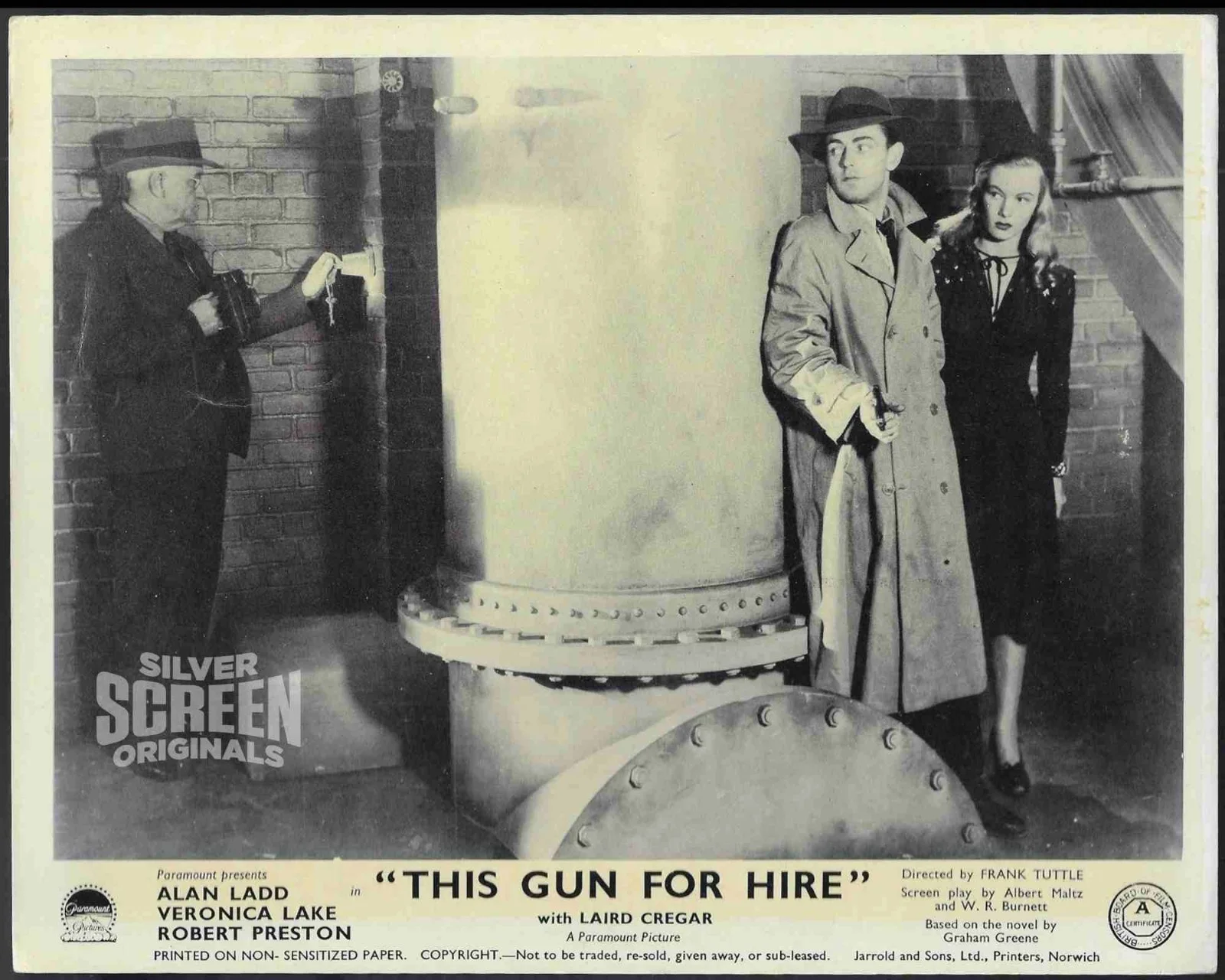 This Gun for Hire 7x ORIGINAL UK FOH Lobby Cards Alan Ladd Veronica Lake 1942, изображение 3