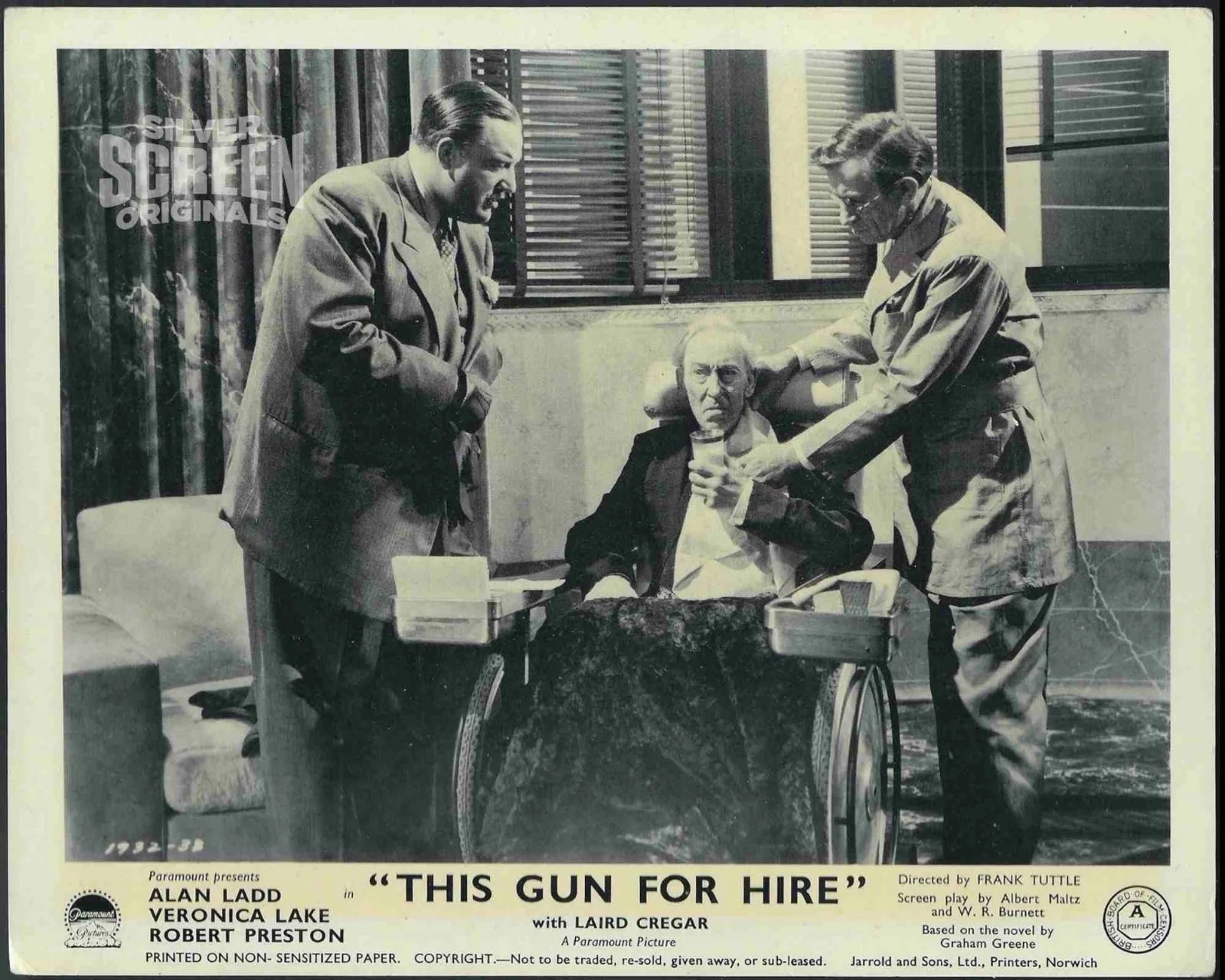 This Gun for Hire 7x ORIGINAL UK FOH Lobby Cards Alan Ladd Veronica Lake 1942, изображение 5