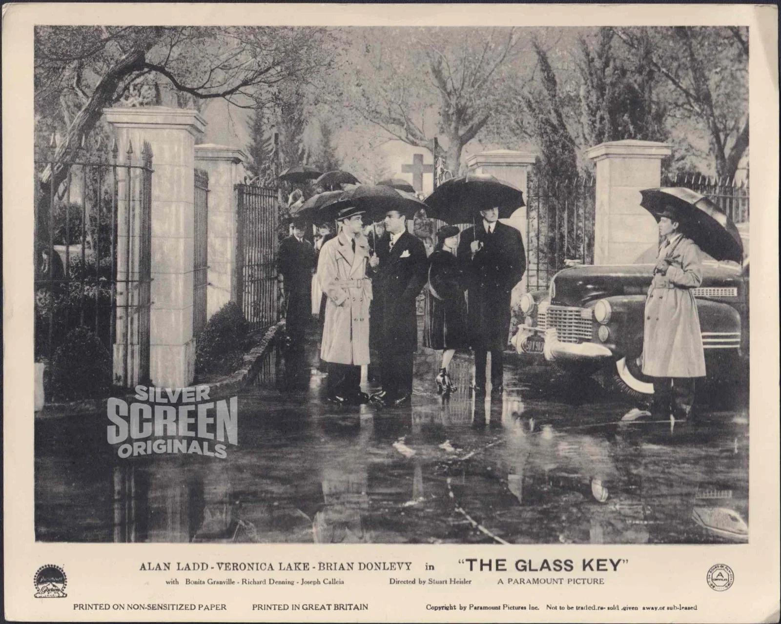 The Glass Key 4x ORIGINAL UK FOH Lobby Cards Alan Ladd Veronica Lake 1942, изображение 4