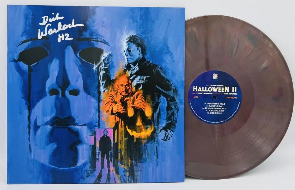 DICK WARLOCK — DICK WARLOCK SIGNED HALLOWEEN II ALBUM VINYL RECORD JOHN CARPENTER BAS HOLO J79, image 3
