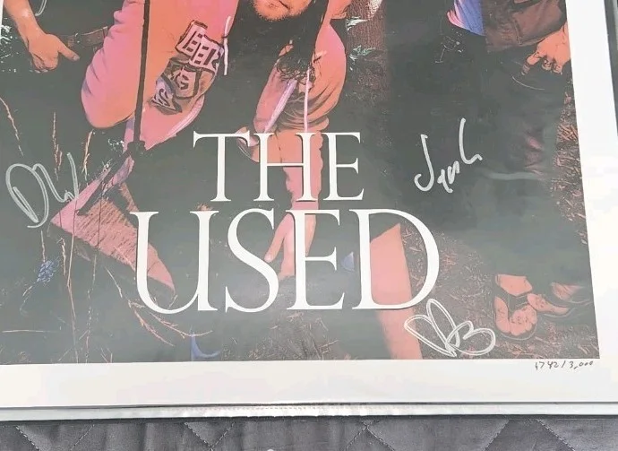 "The Used," Autographed Signed Poster 1 of 3000 numbered limited edition #1742, image 4