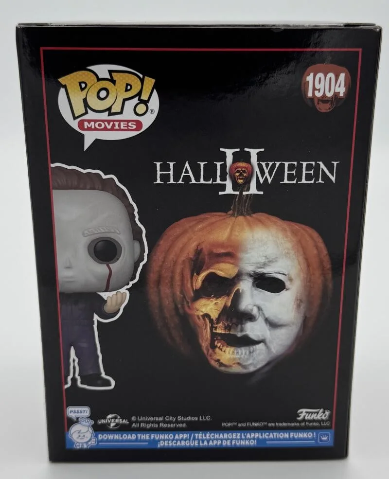 DICK WARLOCK — DICK WARLOCK SIGNED MICHAEL MYERS SCARE FAIR FUNKO POP 1904 HALLOWEEN II BAS J09, изображение 3