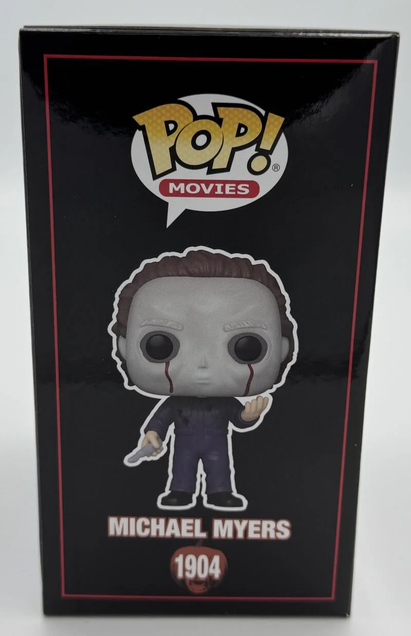 DICK WARLOCK — DICK WARLOCK SIGNED MICHAEL MYERS SCARE FAIR FUNKO POP 1904 HALLOWEEN II BAS J09, изображение 4