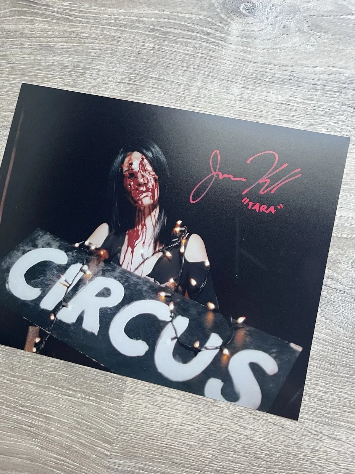 Jenna Kanell — Jenna Kanell Signed Terrifier 11x14 Photo JSA COA Tara Art The Clown Horror, изображение 5
