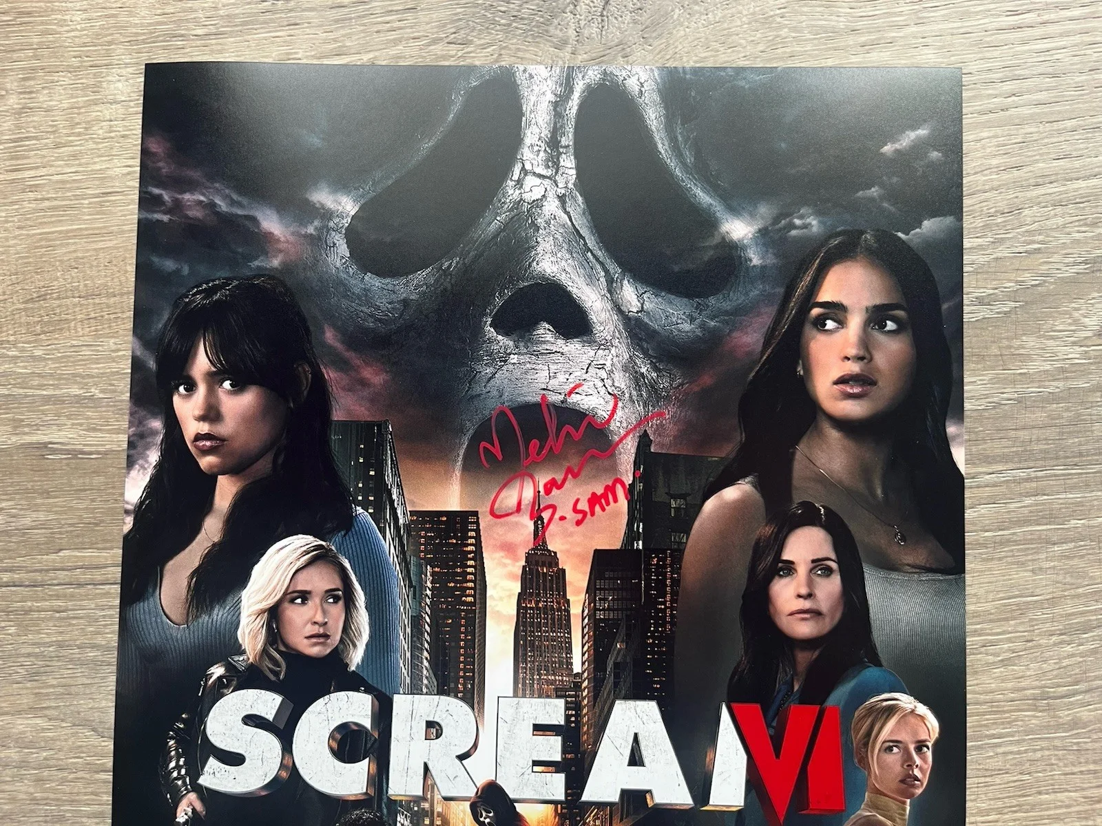 Melissa Barrera — Melissa Barrera Liana Liberato Dual Signed Scream 11x17 Photo JSA COA Ghostface, image 3