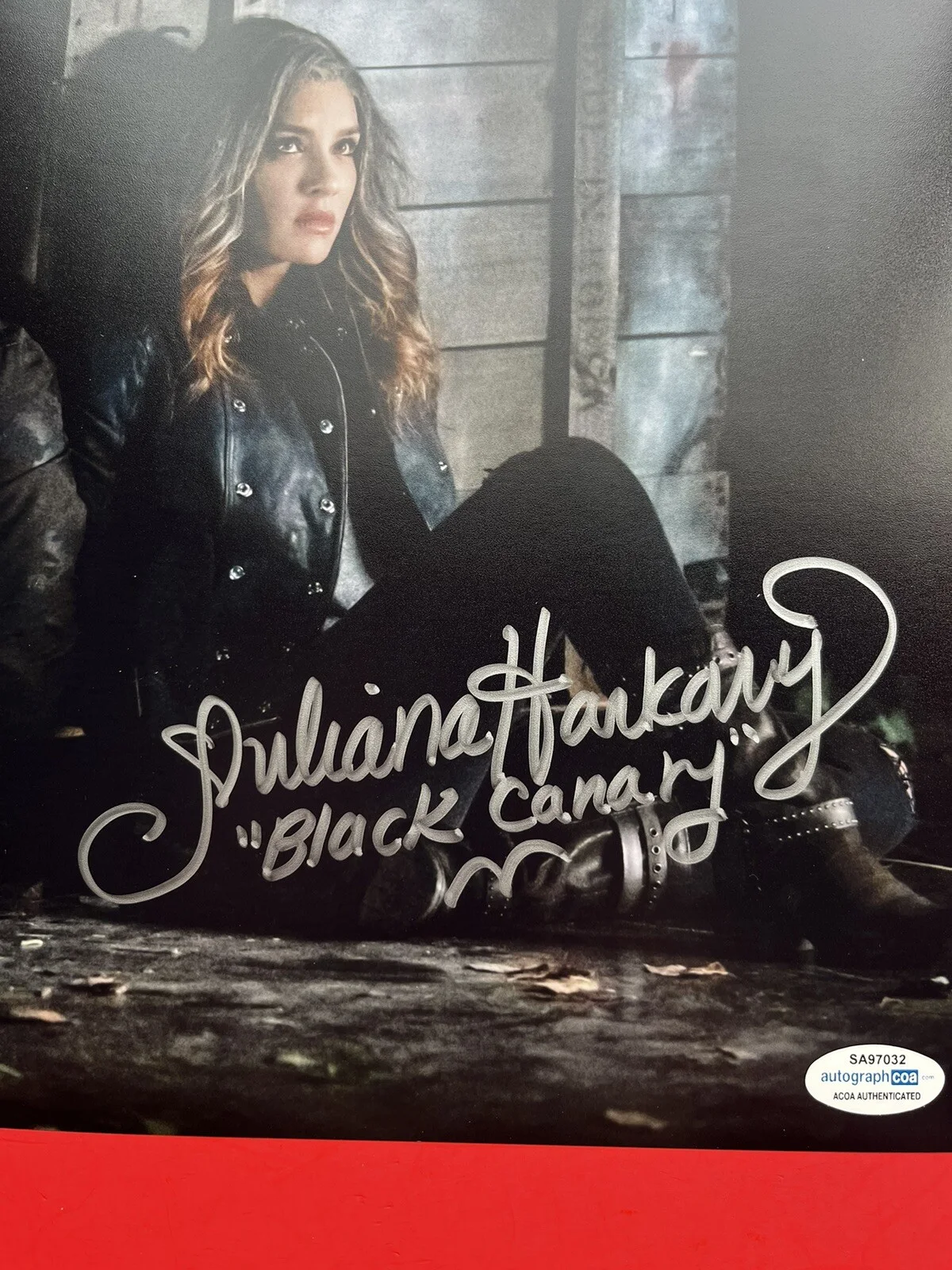 Juliana Harkavy — Juliana Harkavy Signed Black Canary 11x14 Photo ACOA Arrow DC Dinah Drake, image 4