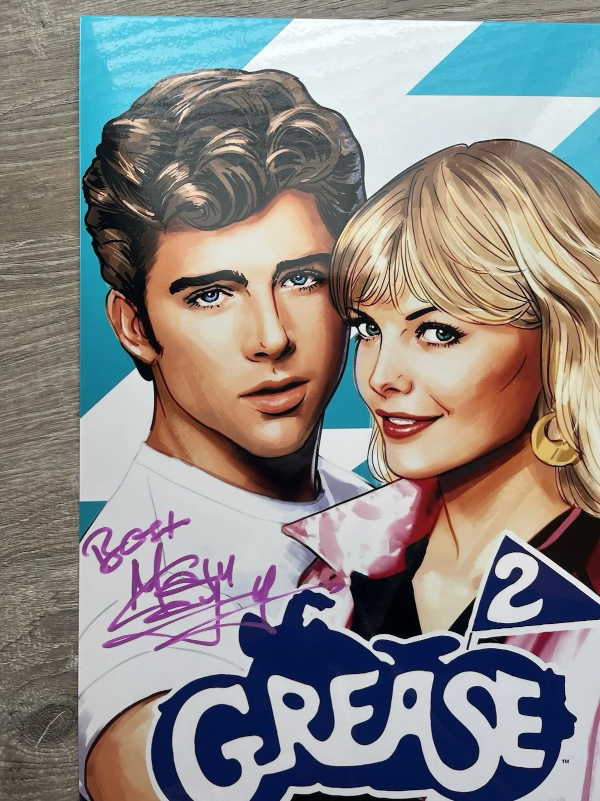 Maxwell Caulfield — Maxwell Caulfield Signed Metallic 11x17 Photo Beckett COA Grease 2 Cool Rider, изображение 4