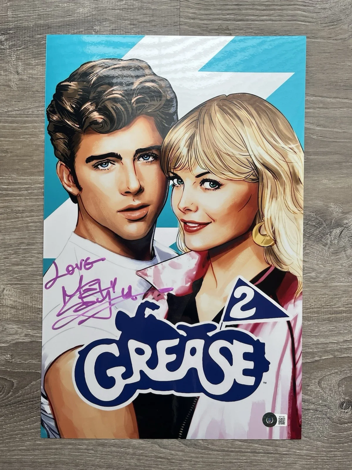 Maxwell Caulfield — Maxwell Caulfield Signed Metallic 11x17 Photo Beckett COA Grease 2 Cool Rider, изображение 2