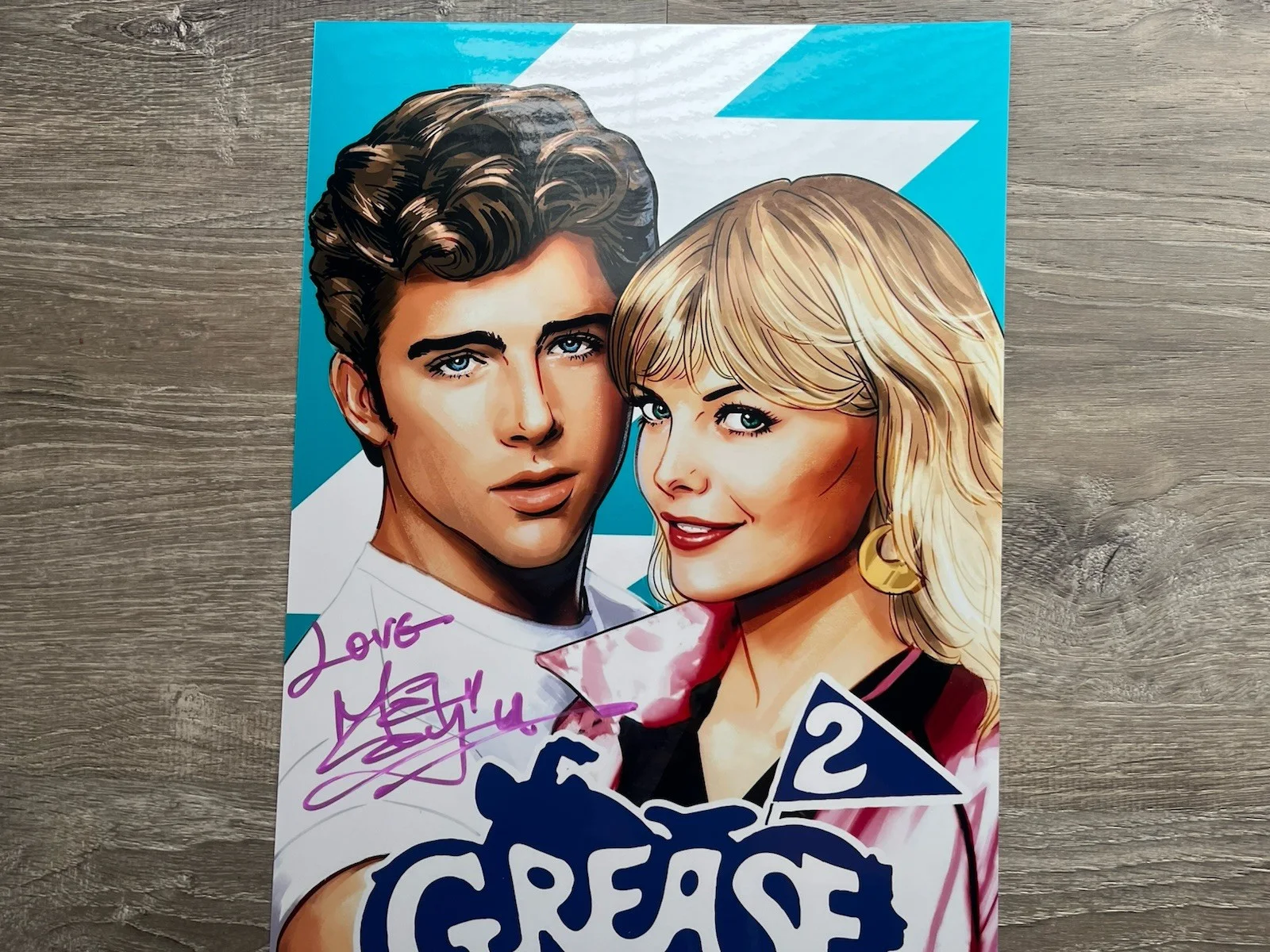 Maxwell Caulfield — Maxwell Caulfield Signed Metallic 11x17 Photo Beckett COA Grease 2 Cool Rider, изображение 3