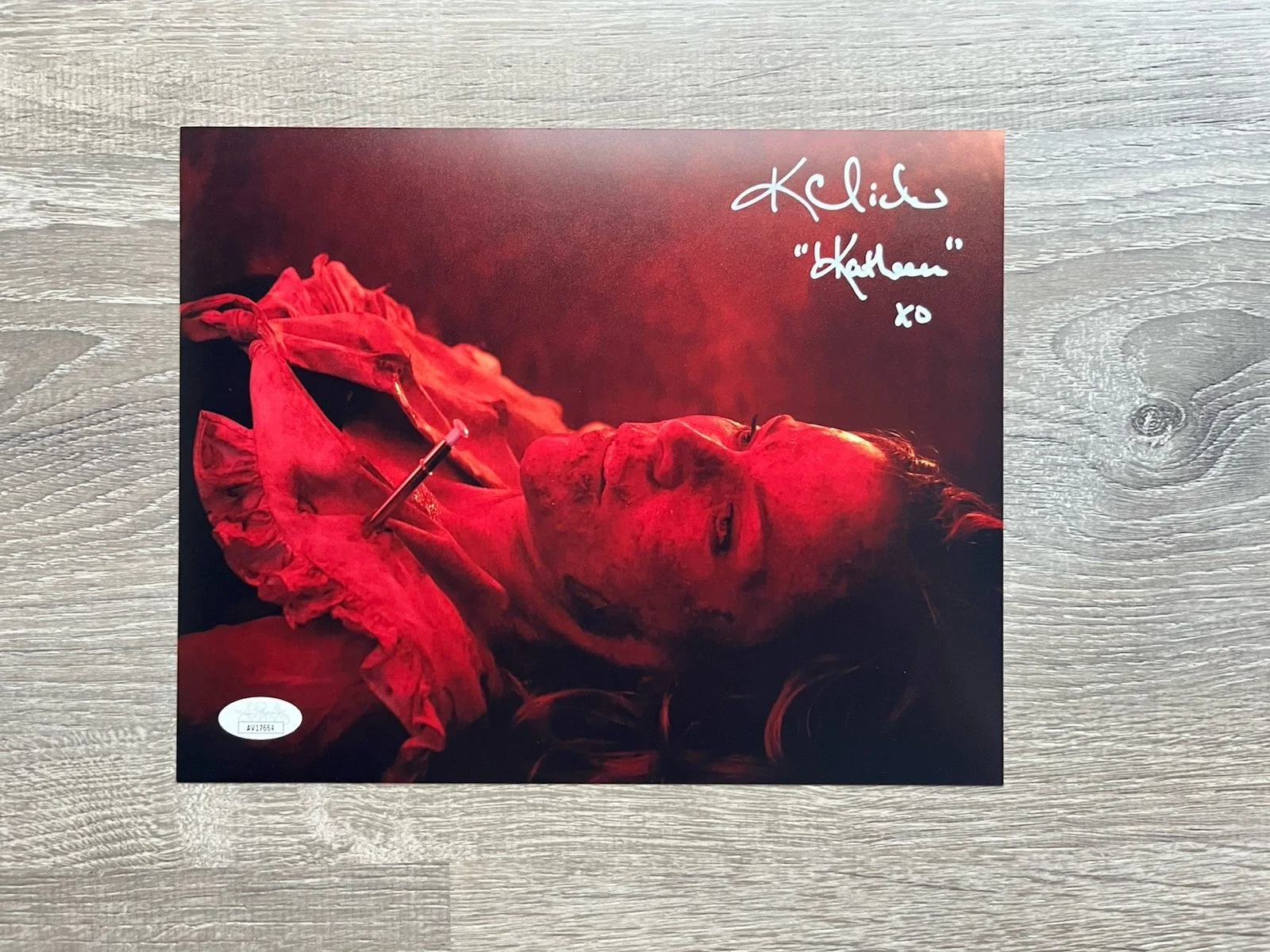 Karen Cliche — Karen Cliche Signed Thanksgiving 8x10 Photo JSA COA Horror Autograph, image 2