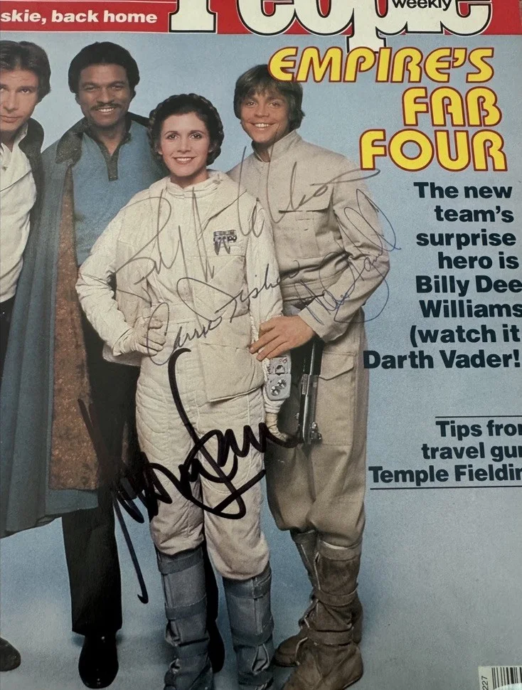 Harrison Ford Mark Hamill Billy Dee Williams — Mark Hamill Harrison Ford Billy Dee Williams Signed People Magazine PSA/DNA LOA, image 2