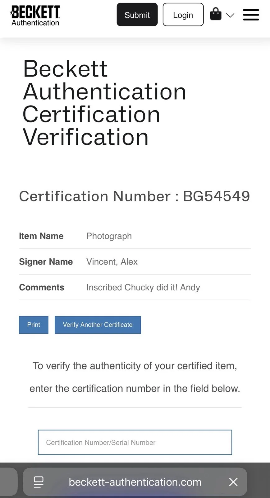 Alex Vincent — BAS COA ALEX VINCENT SIGNED INSCRIBED “CHUCKY” 8x10 MOVIE PHOTO, изображение 3